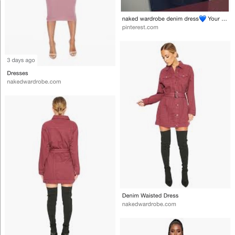 Naked wardrobe denim dress